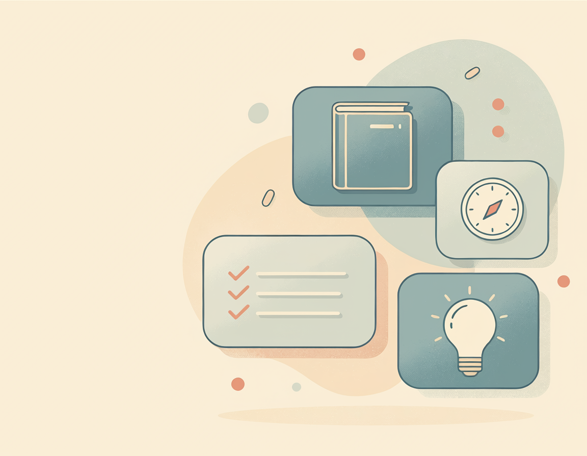 Decorative illustration representing helpful resources and guides